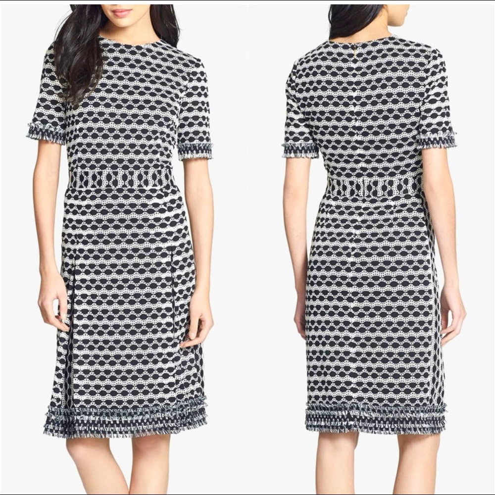 TORY BURCH: Paulina Open-Knit Dress. Size XS.